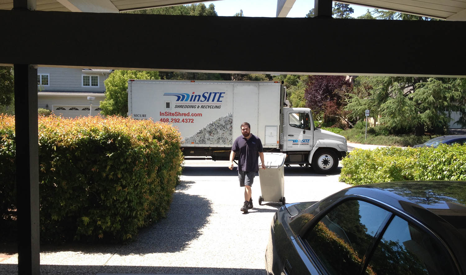 Insite shredding residential on site shredding service