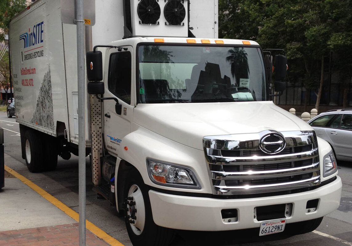 on site shredding service - mobile shredding truck