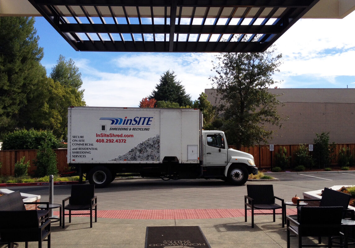 on site shredding at your business - mobile shredding truck