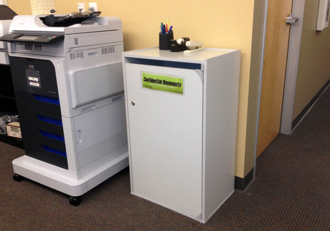 on site shredding service - locked executive console used for document shredding collection on site shredding service - locked executive console used for document shredding collection