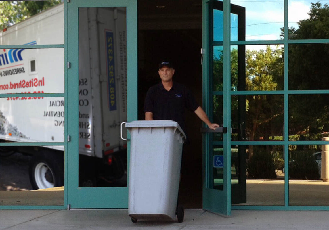 on site shredding service for your business - exiting your building